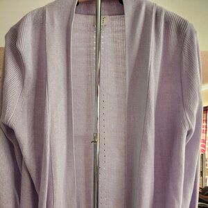 A.N.D eawy Light Purple Spring Shawl Sweater